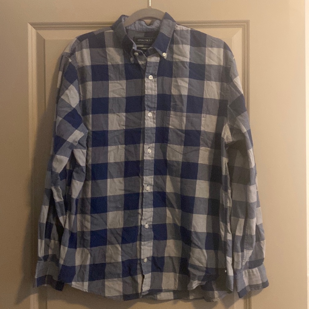 Crown & Ivy Men’s Button-Down Plaid Size M